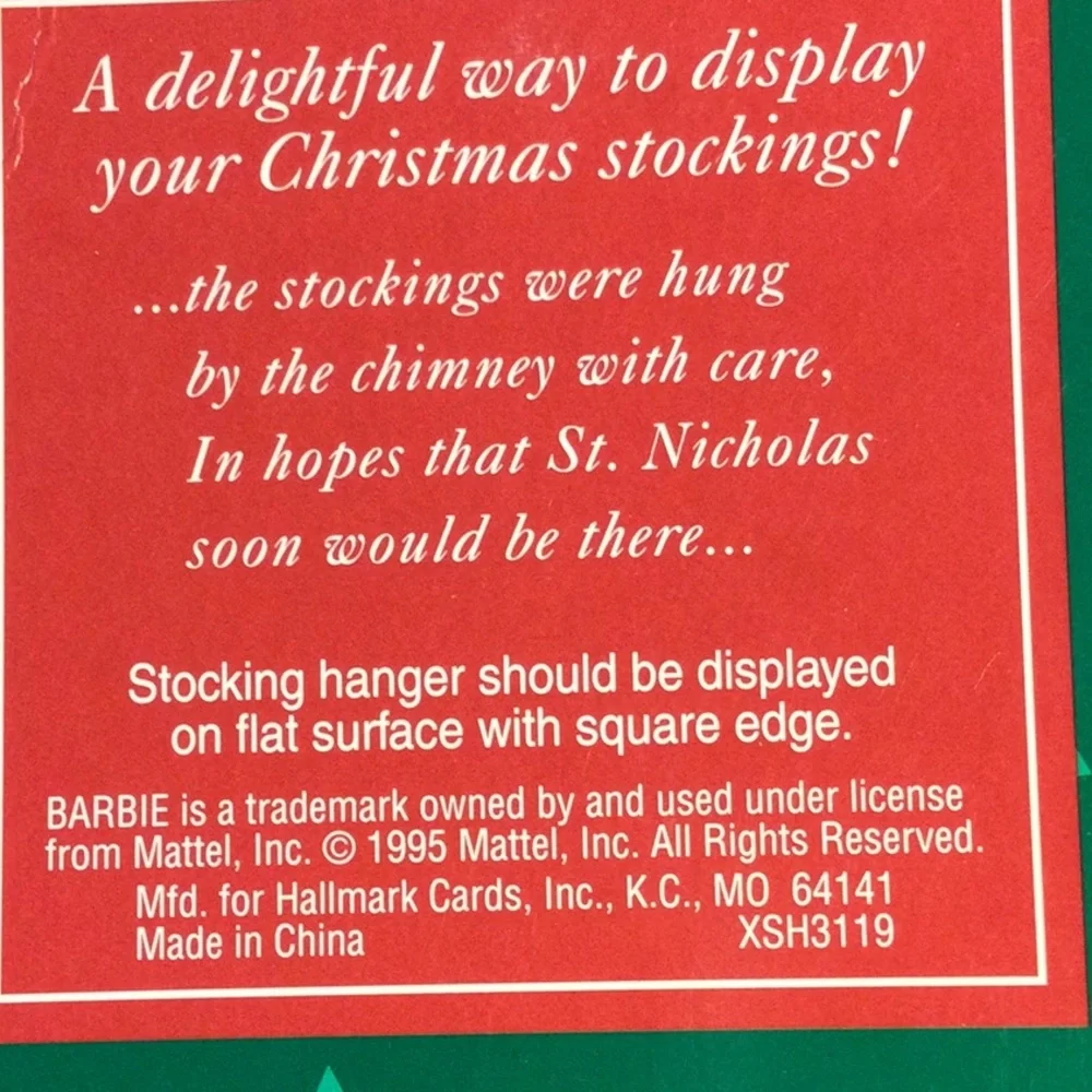 ⭐️ Vintage Hallmark Happy Anniversary Barbie Doll Stocking Hanger - Picture 6 of 10